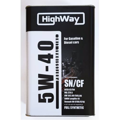 Масло 5W40 SN/CF синт. 4 л, HighWay , арт. 10028